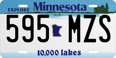 MN license plate 595MZS