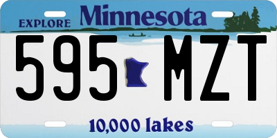 MN license plate 595MZT