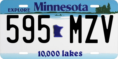 MN license plate 595MZV