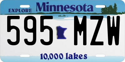 MN license plate 595MZW
