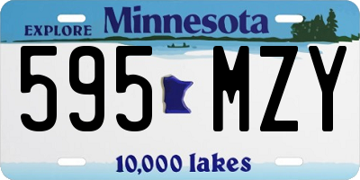 MN license plate 595MZY