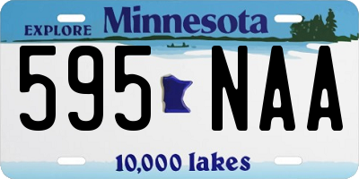 MN license plate 595NAA