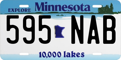 MN license plate 595NAB