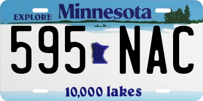 MN license plate 595NAC