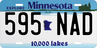 MN license plate 595NAD