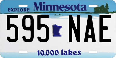 MN license plate 595NAE