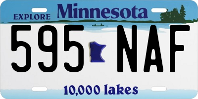 MN license plate 595NAF