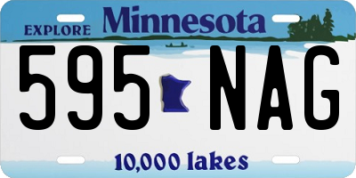 MN license plate 595NAG