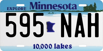 MN license plate 595NAH