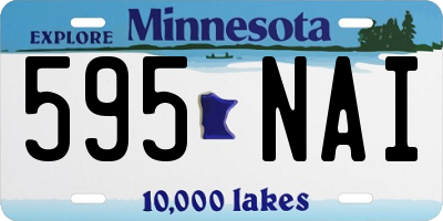 MN license plate 595NAI