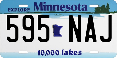 MN license plate 595NAJ