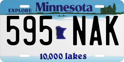 MN license plate 595NAK