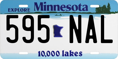 MN license plate 595NAL