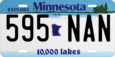 MN license plate 595NAN