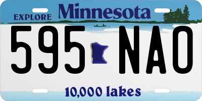 MN license plate 595NAO