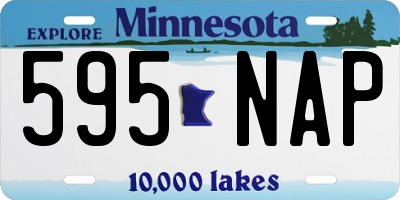 MN license plate 595NAP