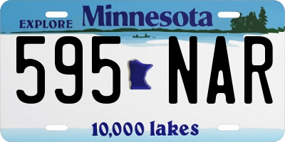 MN license plate 595NAR