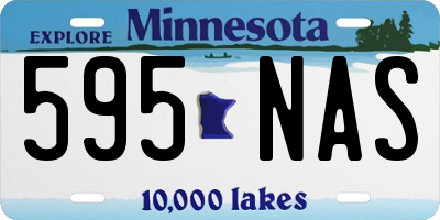 MN license plate 595NAS