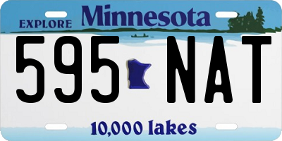 MN license plate 595NAT
