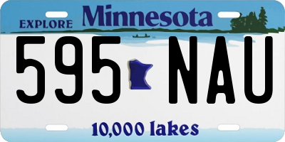 MN license plate 595NAU