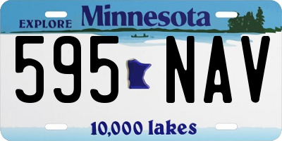 MN license plate 595NAV