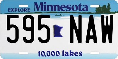 MN license plate 595NAW