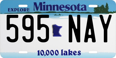 MN license plate 595NAY