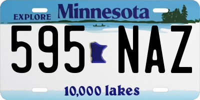 MN license plate 595NAZ