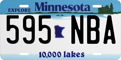 MN license plate 595NBA