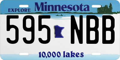 MN license plate 595NBB