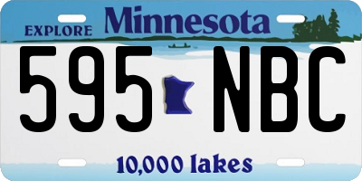 MN license plate 595NBC