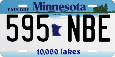 MN license plate 595NBE