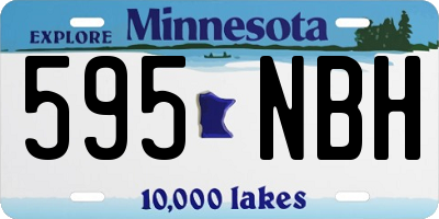 MN license plate 595NBH