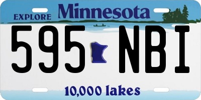 MN license plate 595NBI