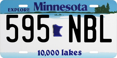 MN license plate 595NBL