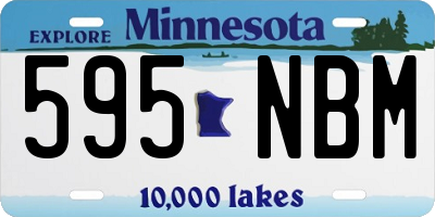 MN license plate 595NBM