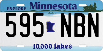 MN license plate 595NBN