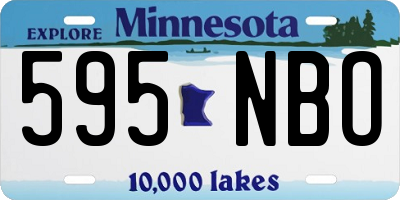 MN license plate 595NBO