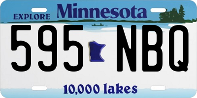 MN license plate 595NBQ