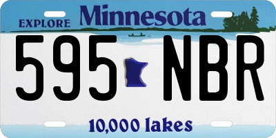MN license plate 595NBR
