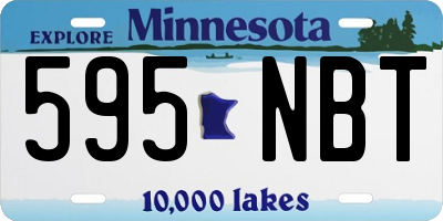 MN license plate 595NBT