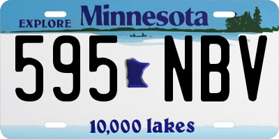 MN license plate 595NBV