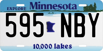 MN license plate 595NBY