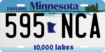 MN license plate 595NCA