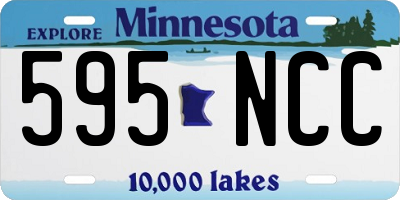 MN license plate 595NCC