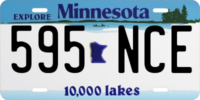 MN license plate 595NCE