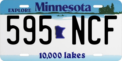 MN license plate 595NCF