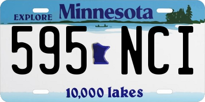 MN license plate 595NCI