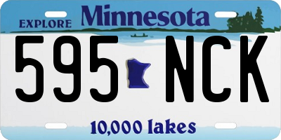 MN license plate 595NCK
