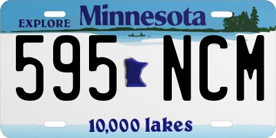 MN license plate 595NCM